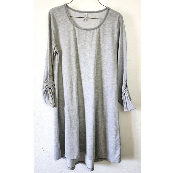 Z Supply The Symphony Hi-Low Hem Gray Dress Large - Picture 2 of 7